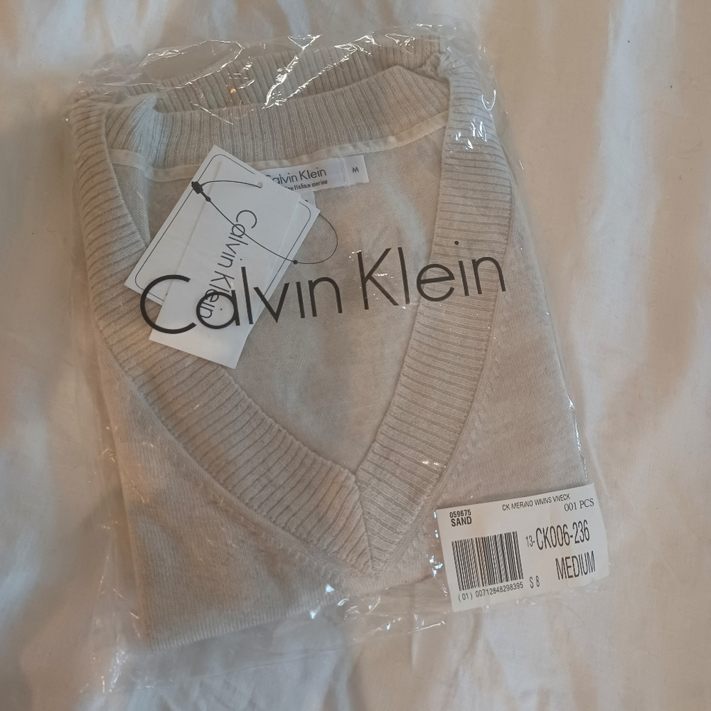 Calvin Klein Merino Wool V Neck Sweater